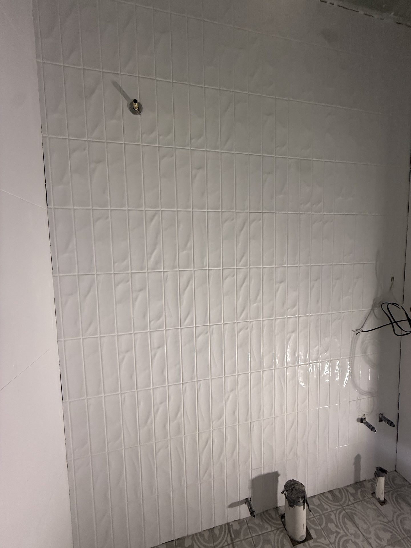 Contemporary bathroom tiling with large format porcelain — Sydney