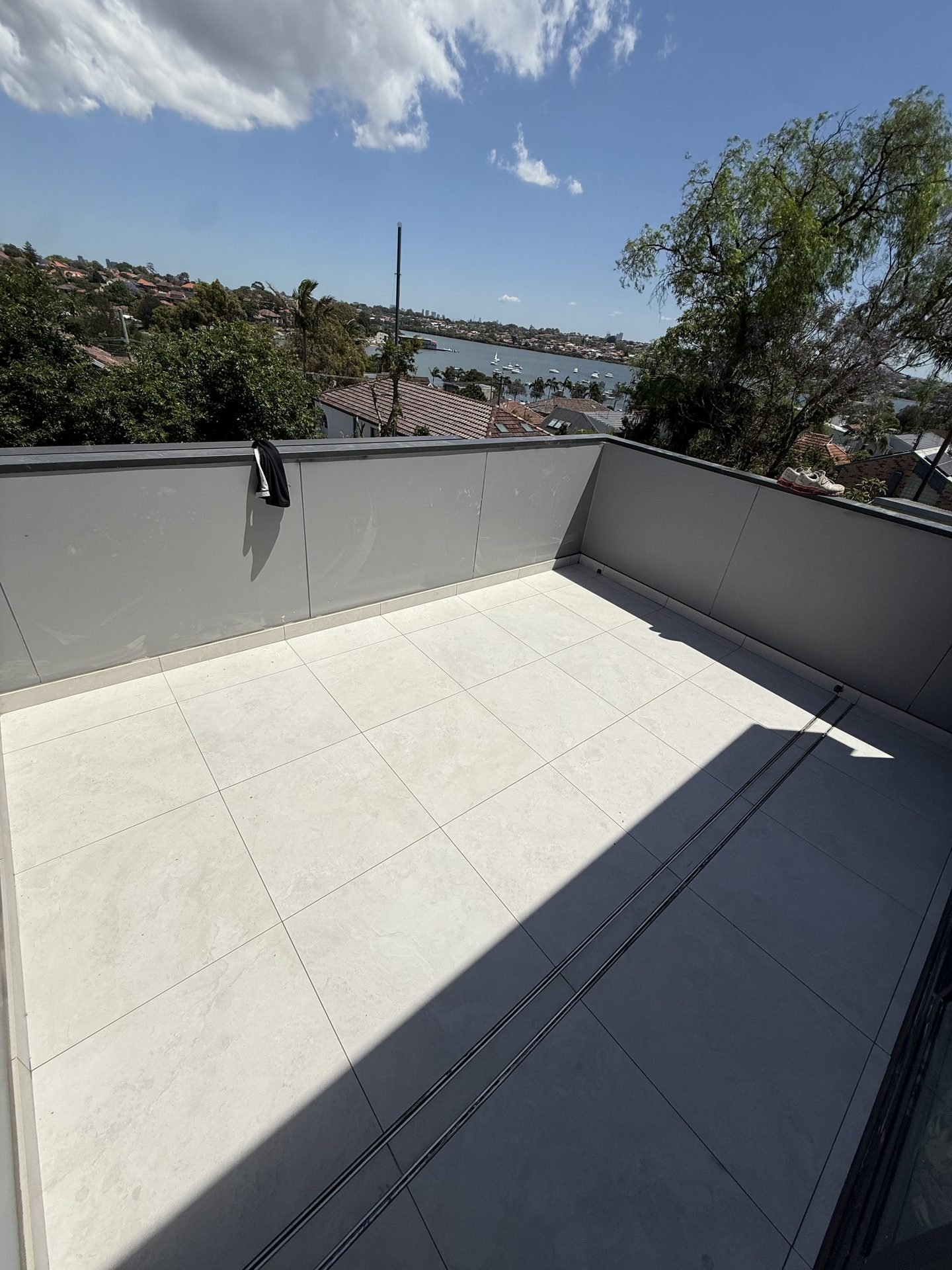 Outdoor courtyard tiling with non-slip tiles — Sydney