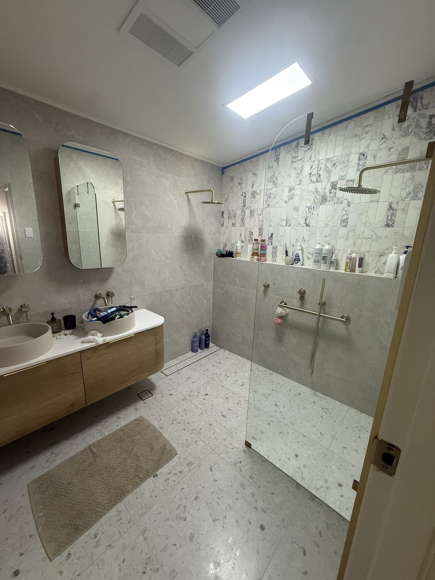 Fully tiled bathroom renovation — Sydney residential project